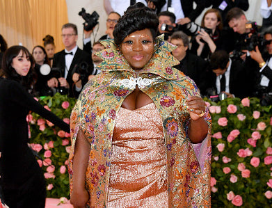 Bevy Smith at the Met Gala wearing Kimberly Goldson