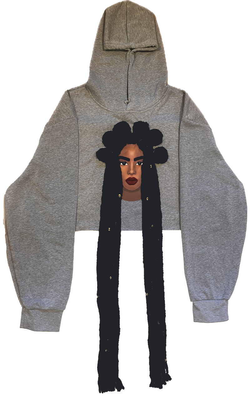 LIMITED EDITION AMIRAH BANTU KNOT CROPPED HOODIE