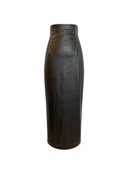 KELLI vegan leather high waist skirt