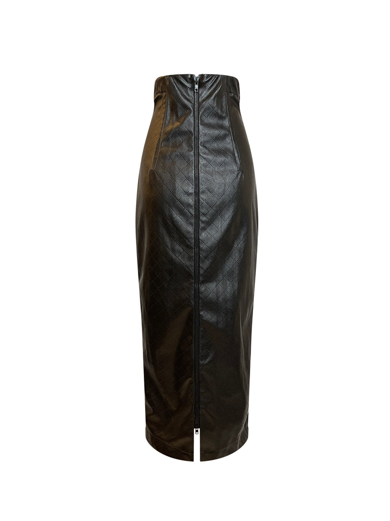 KELLI vegan leather high waist skirt