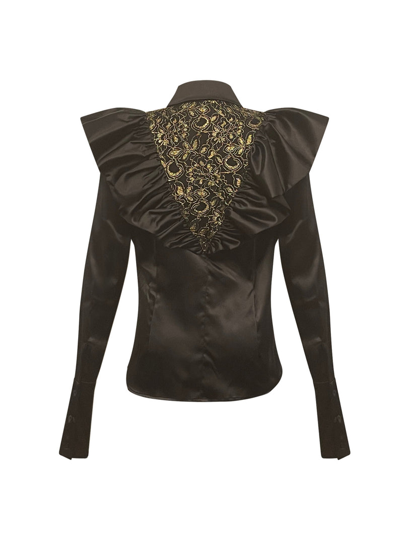 HOPE black and gold lace shirt