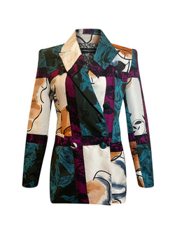 EBS mixed floral print jacket